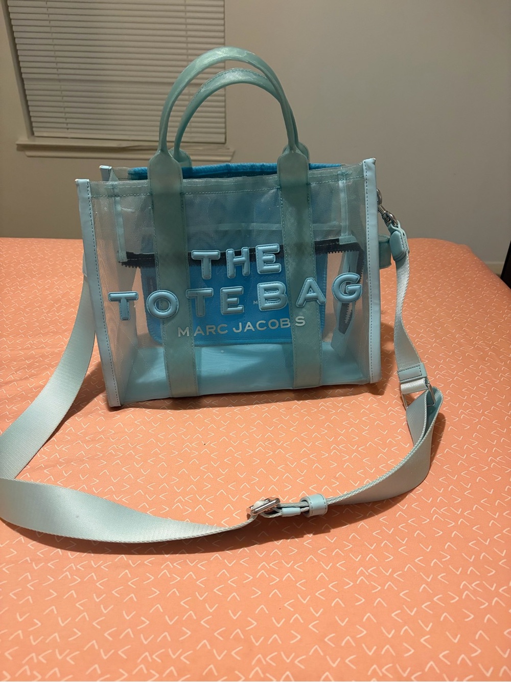 Marc Jacobs Clear Tote with Light Blue Trim used great condition - Picture 4 of 4